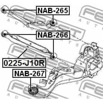 Подвеска рычага независимой подвески колеса FEBEST NAB-266-1