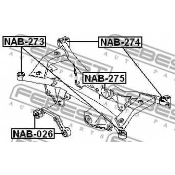 Опора, дифференциал FEBEST NAB-275-1