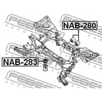Опора, дифференциал FEBEST NAB-283-1