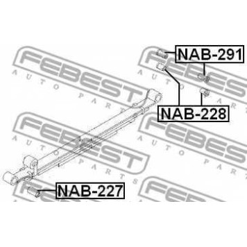 Втулка листовой рессоры FEBEST NAB-291-1