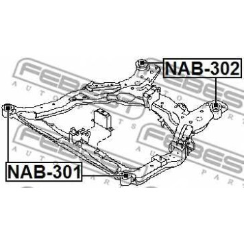 Втулка балки моста FEBEST NAB-302-1