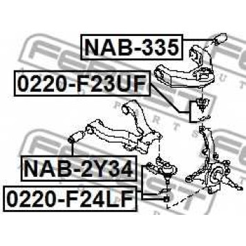 Подвеска рычага независимой подвески колеса FEBEST NAB-335-1