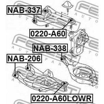 Подвеска рычага независимой подвески колеса FEBEST NAB-338-1