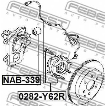 Втулка рычага колесной подвески FEBEST NAB-339-1