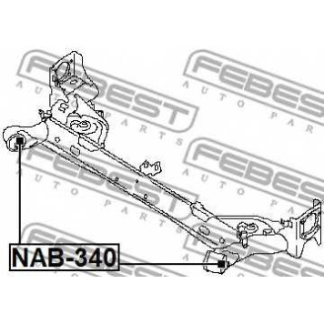 Втулка балки моста FEBEST NAB-340-1