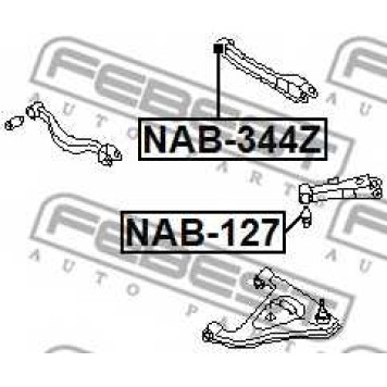 Подвеска рычага независимой подвески колеса FEBEST NAB-344Z-1