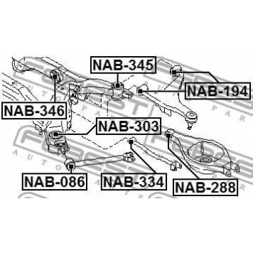 Втулка балки моста FEBEST NAB-345-1
