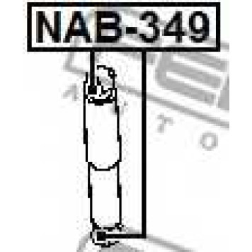 Втулка, амортизатор FEBEST NAB-349-1