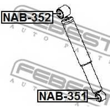 Втулка, амортизатор FEBEST NAB-351-1