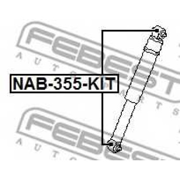 Втулка, амортизатор FEBEST NAB-355-KIT-1