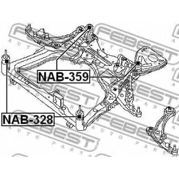 Втулка балки моста FEBEST NAB-359-1