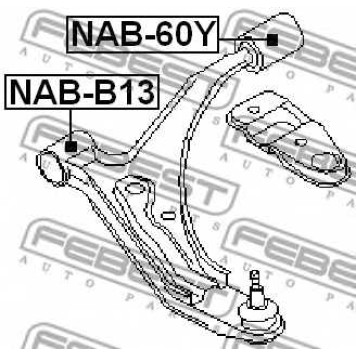 Подвеска рычага независимой подвески колеса FEBEST NAB-60Y-1