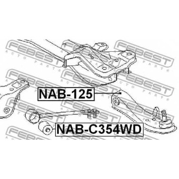 Подвеска рычага независимой подвески колеса FEBEST NAB-C354WD-1