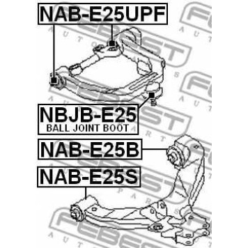 Подвеска рычага независимой подвески колеса FEBEST NAB-E25B-1