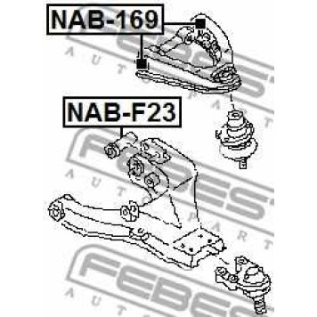 Подвеска рычага независимой подвески колеса FEBEST NAB-F23-1