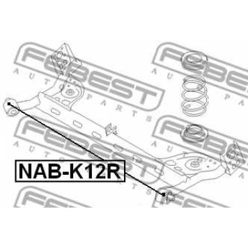 Втулка балки моста FEBEST NAB-K12R-1