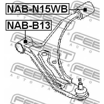 Подвеска рычага независимой подвески колеса FEBEST NAB-N15WB-1