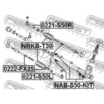Подвеска рулевого управления FEBEST NAB-S50-KIT-1