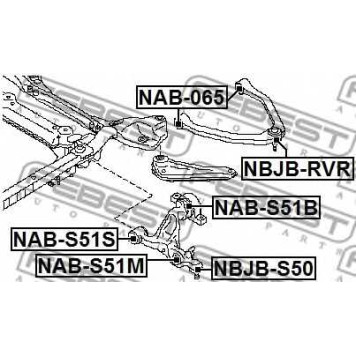 Подвеска рычага независимой подвески колеса FEBEST NAB-S51M-1