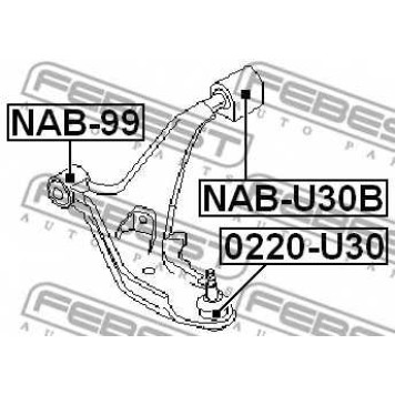 Подвеска рычага независимой подвески колеса FEBEST NAB-U30B-1