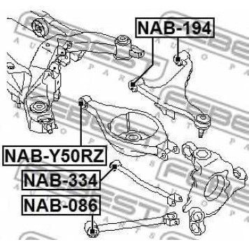 Подвеска рычага независимой подвески колеса FEBEST NAB-Y50RZ-1