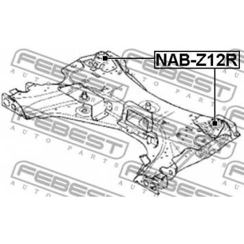 Втулка балки моста FEBEST NAB-Z12R-1