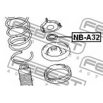 Подшипник опоры стойки амортизатора FEBEST NB-A32-1
