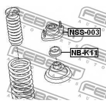 Подшипник опоры стойки амортизатора FEBEST NB-K11-1