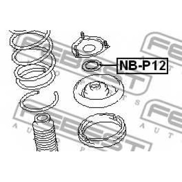 Подшипник опоры стойки амортизатора FEBEST NB-P12-1