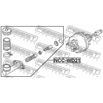 Главный цилиндр сцепления FEBEST NCC-WD21-1