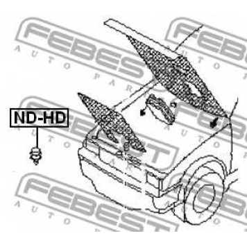 Буфер, капот FEBEST ND-HD-1