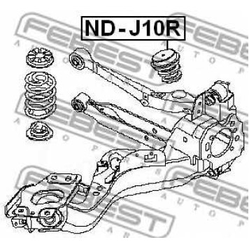 Амортизатор задний для NISSAN QASHQAI / QASHQAI +2(J10,JJ10), QASHQAI(J11,J11#), X-TRAIL(T31,T32#) <b>FEBEST ND-J10R</b>-1