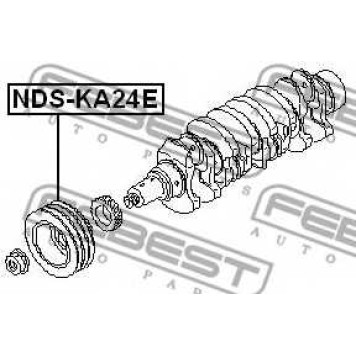 Ременный шкив коленвала FEBEST NDS-KA24E-1