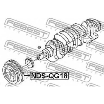 Ременный шкив коленвала FEBEST NDS-QG18-1