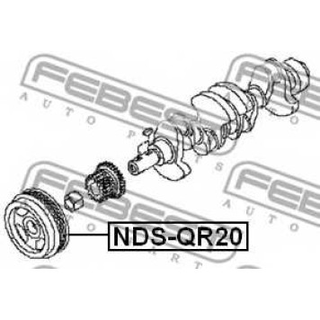 Ременный шкив коленвала FEBEST NDS-QR20-1