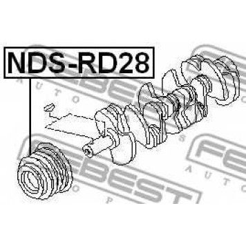 Ременный шкив коленвала FEBEST NDS-RD28-1