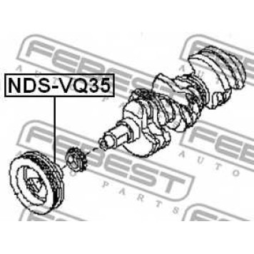 Ременный шкив коленвала FEBEST NDS-VQ35-1