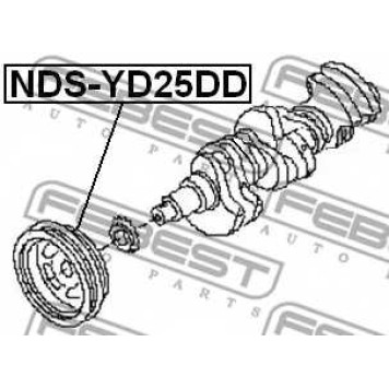 Ременный шкив коленвала FEBEST NDS-YD25DD-1