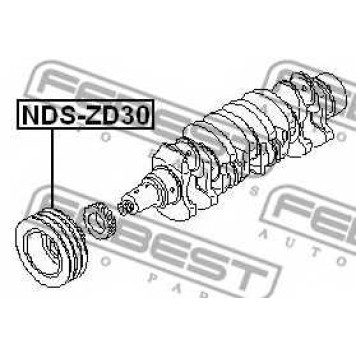 Ременный шкив коленвала FEBEST NDS-ZD30-1