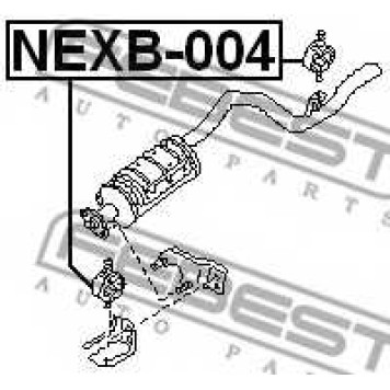 Монтажный комплект системы выпуска FEBEST NEXB-004-1