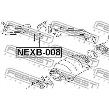 Монтажный комплект системы выпуска FEBEST NEXB-008-1