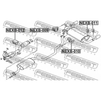 Монтажный комплект системы выпуска FEBEST NEXB-009-1