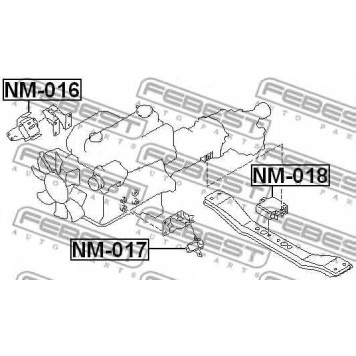 Подвеска двигателя FEBEST NM-018-1