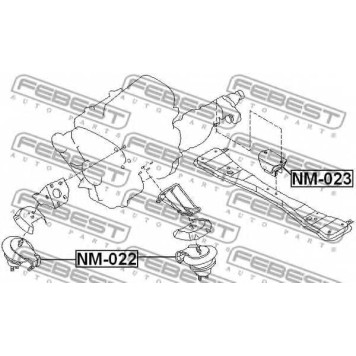 Подвеска двигателя FEBEST NM-023-1