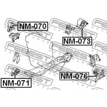 Подвеска двигателя FEBEST NM-076-1