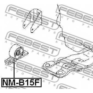 Подвеска двигателя FEBEST NM-B15F-1