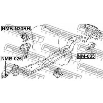 Подвеска двигателя FEBEST NMB-N30RH-1