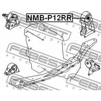 Подвеска двигателя FEBEST NMB-P12RR-1