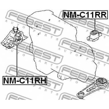 Подвеска двигателя FEBEST NM-C11RH-1