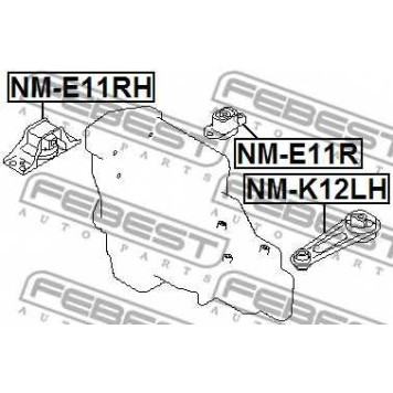 Подвеска двигателя FEBEST NM-E11RH-1